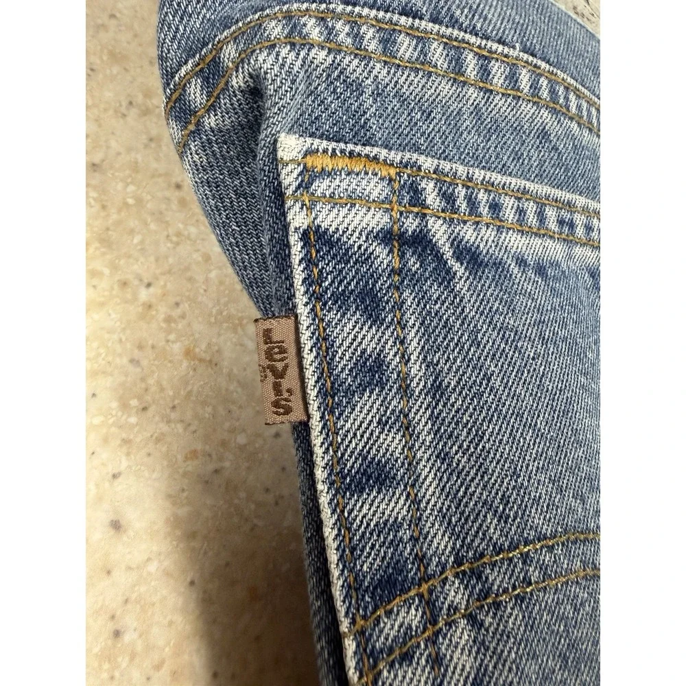 Vintage Levi's 505 STARCHED Jeans Mens 46x32 Loose Fit Distressed Denim USA